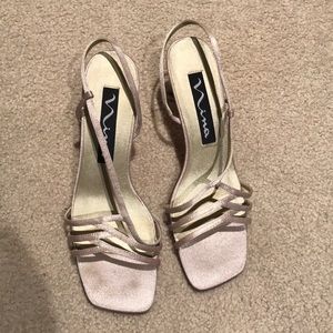 Nina Slingback Shoes in pale gold